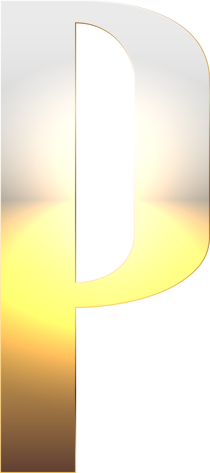 Golden Letter P