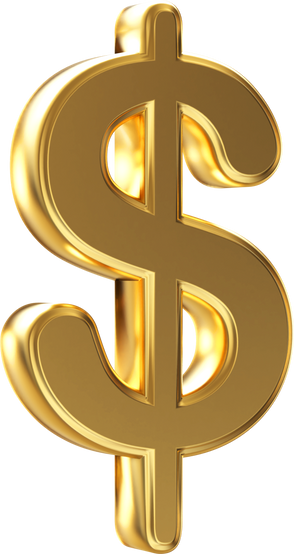 Golden 3d Dollar Symbol