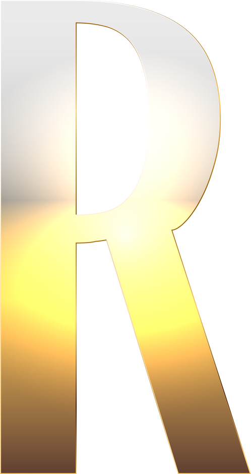 Golden Letter R